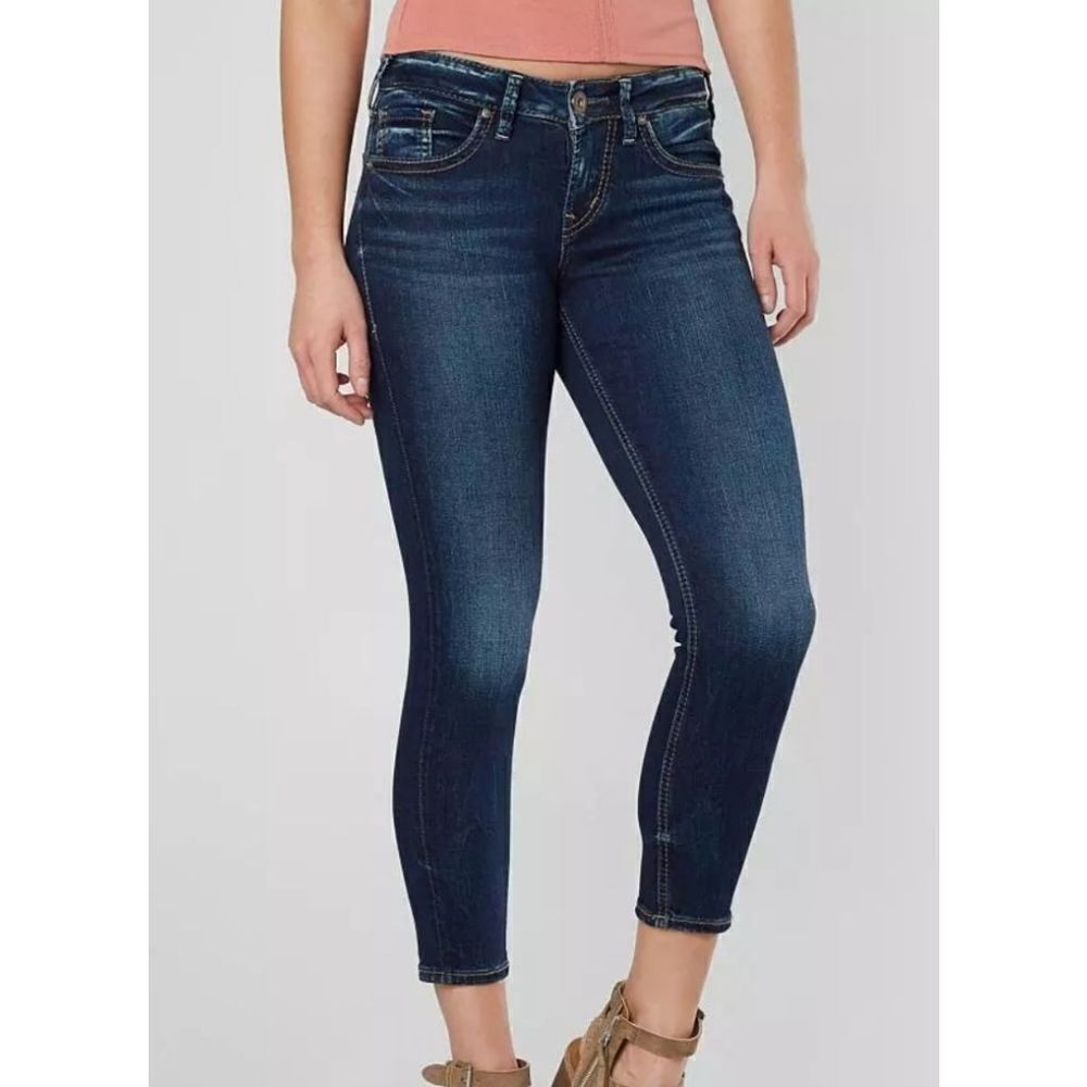 Silver Suki Skinny Stretch Cropped Jean sz 27x25